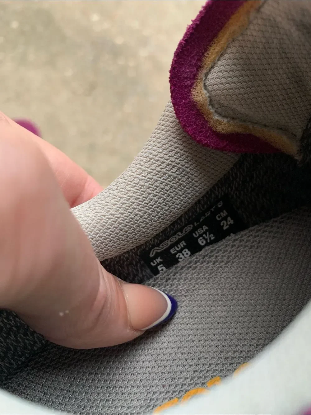 Asolo Goretex Magenta Suede Hiking Sneaker